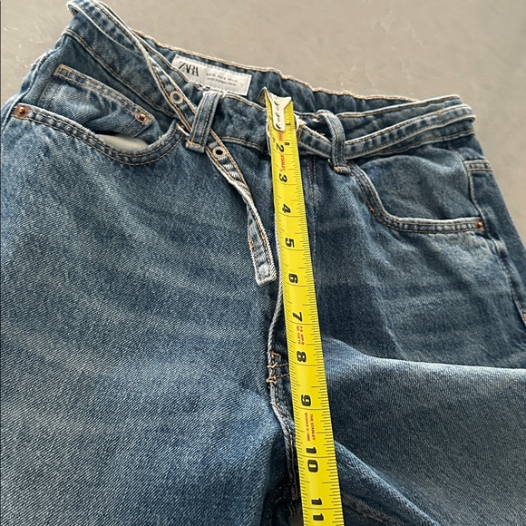 Zara jeans with skinny denim belt size 0 or 32 - Picture 4 of 8